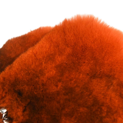 Chanel 2005-2006 Orange Lapin Fur Handbag