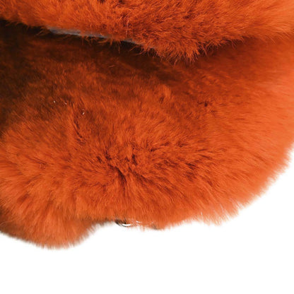 Chanel 2005-2006 Orange Lapin Fur Handbag