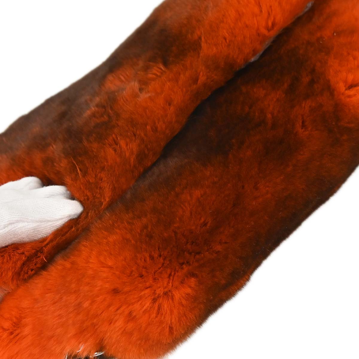Chanel 2005-2006 Orange Lapin Fur Handbag