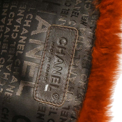 Chanel 2005-2006 Orange Lapin Fur Handbag