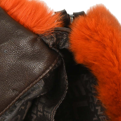 Chanel 2005-2006 Orange Lapin Fur Handbag