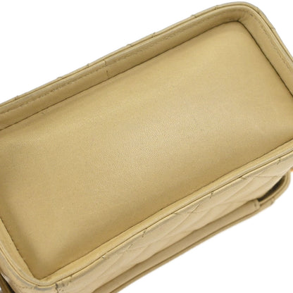 Chanel Beige Lambskin Vanity Shoulder Bag