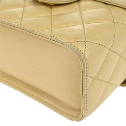 Chanel Beige Lambskin Vanity Shoulder Bag
