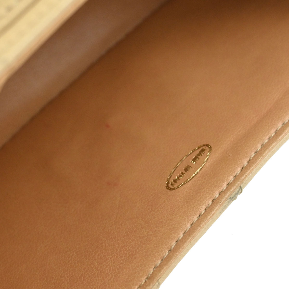 Chanel Beige Lambskin Vanity Shoulder Bag