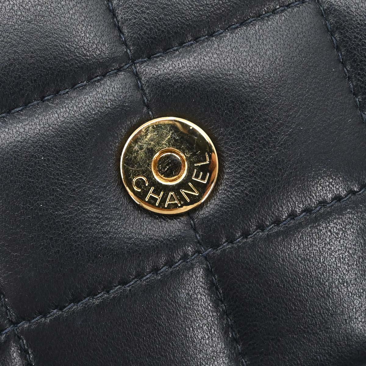 Chanel Black Lambskin Choco Bar Camellia Shoulder Bag