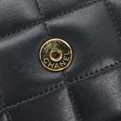 Chanel Black Lambskin Choco Bar Camellia Shoulder Bag