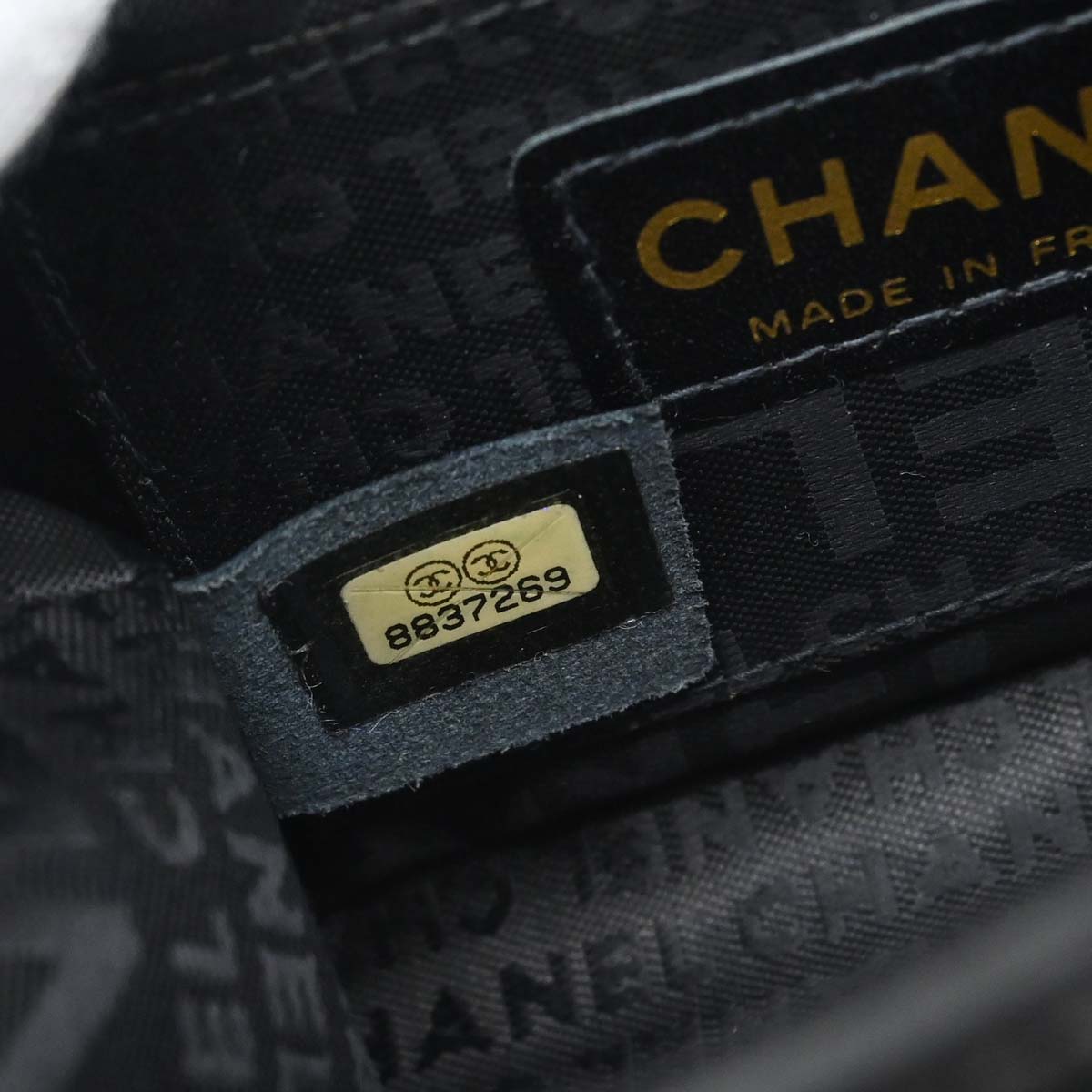 Chanel Black Lambskin Choco Bar Camellia Shoulder Bag