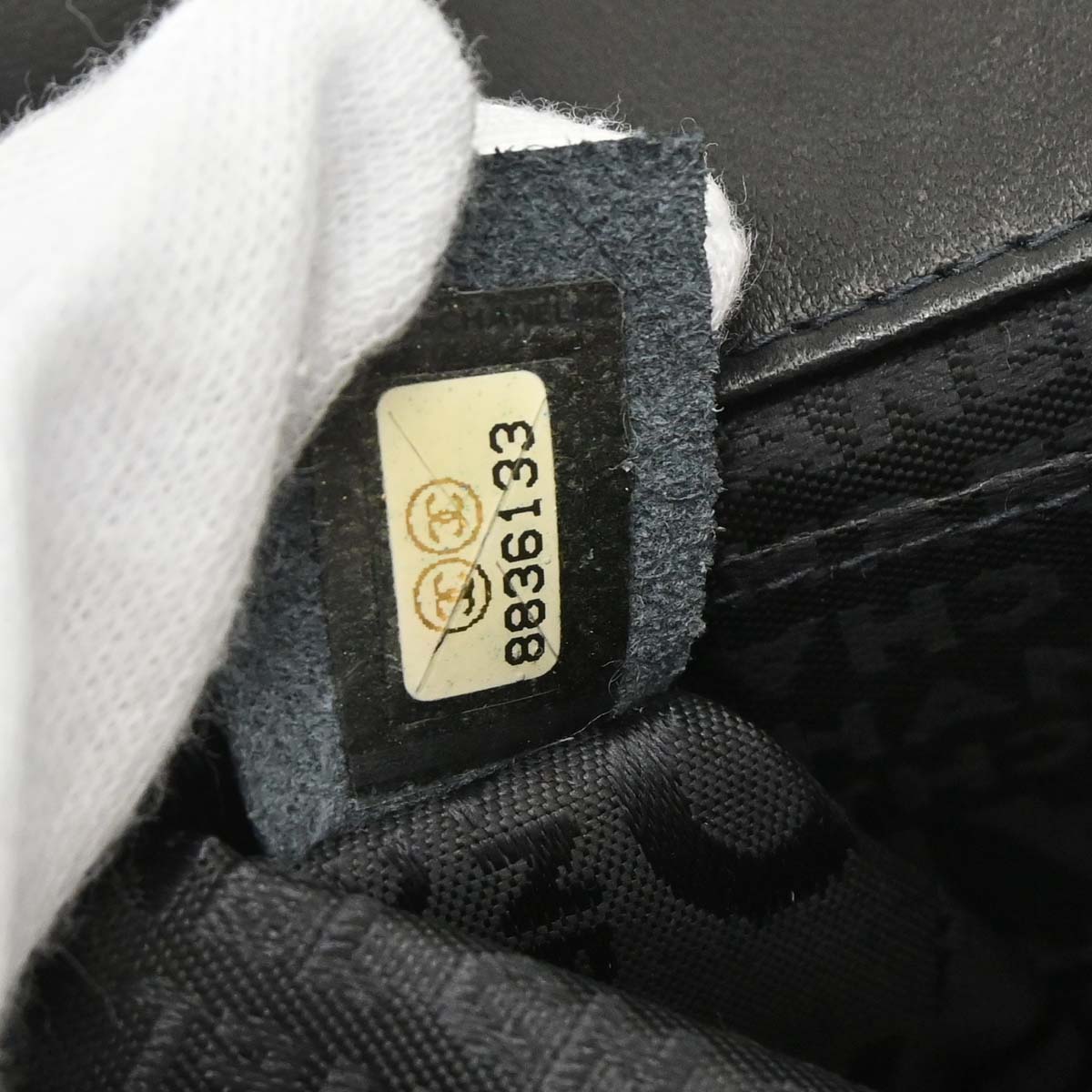 Chanel Black Lambskin Choco Bar Camellia Shoulder Bag