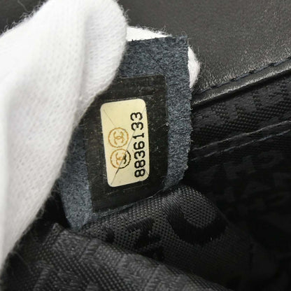 Chanel Black Lambskin Choco Bar Camellia Shoulder Bag