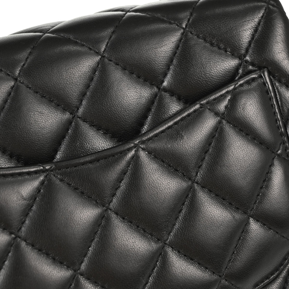 Chanel Black Lambskin Mini Classic Square Flap Shoulder Bag 17