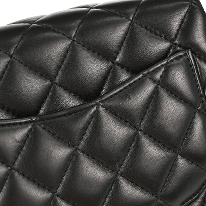 Chanel Black Lambskin Mini Classic Square Flap Shoulder Bag 17