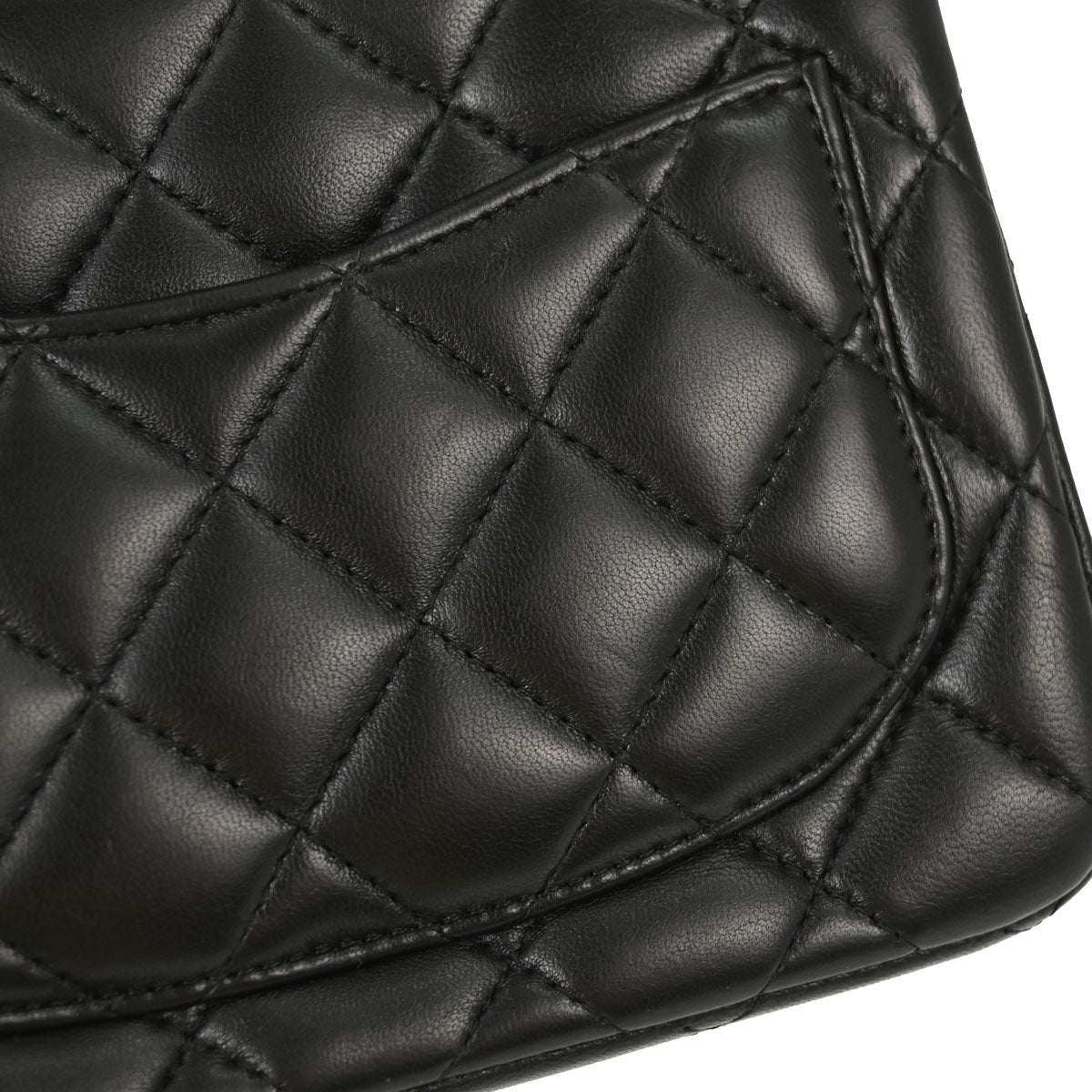 Chanel Black Lambskin Mini Classic Square Flap Shoulder Bag 17