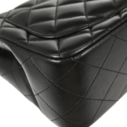 Chanel Black Lambskin Mini Classic Square Flap Shoulder Bag 17