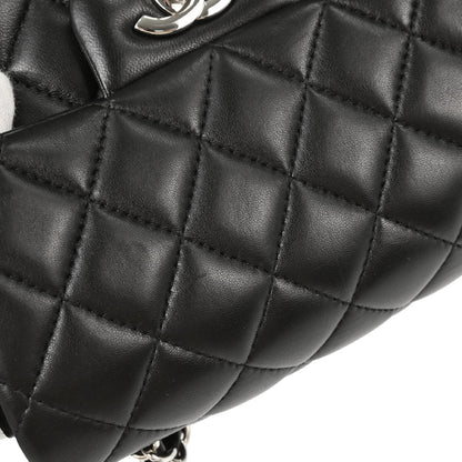 Chanel Black Lambskin Mini Classic Square Flap Shoulder Bag 17