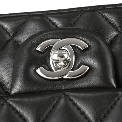 Chanel Black Lambskin Mini Classic Square Flap Shoulder Bag 17