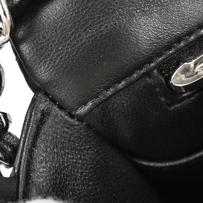 Chanel Black Lambskin Mini Classic Square Flap Shoulder Bag 17