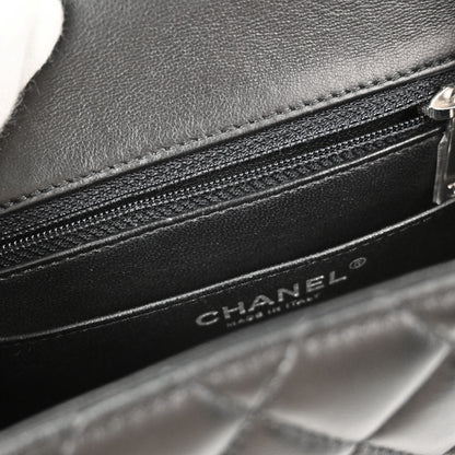 Chanel Black Lambskin Mini Classic Square Flap Shoulder Bag 17