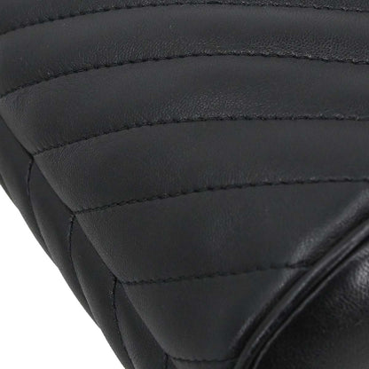 Chanel Black Lambskin Chevron Handle with Chic Bucket 2way Shoulder Handbag