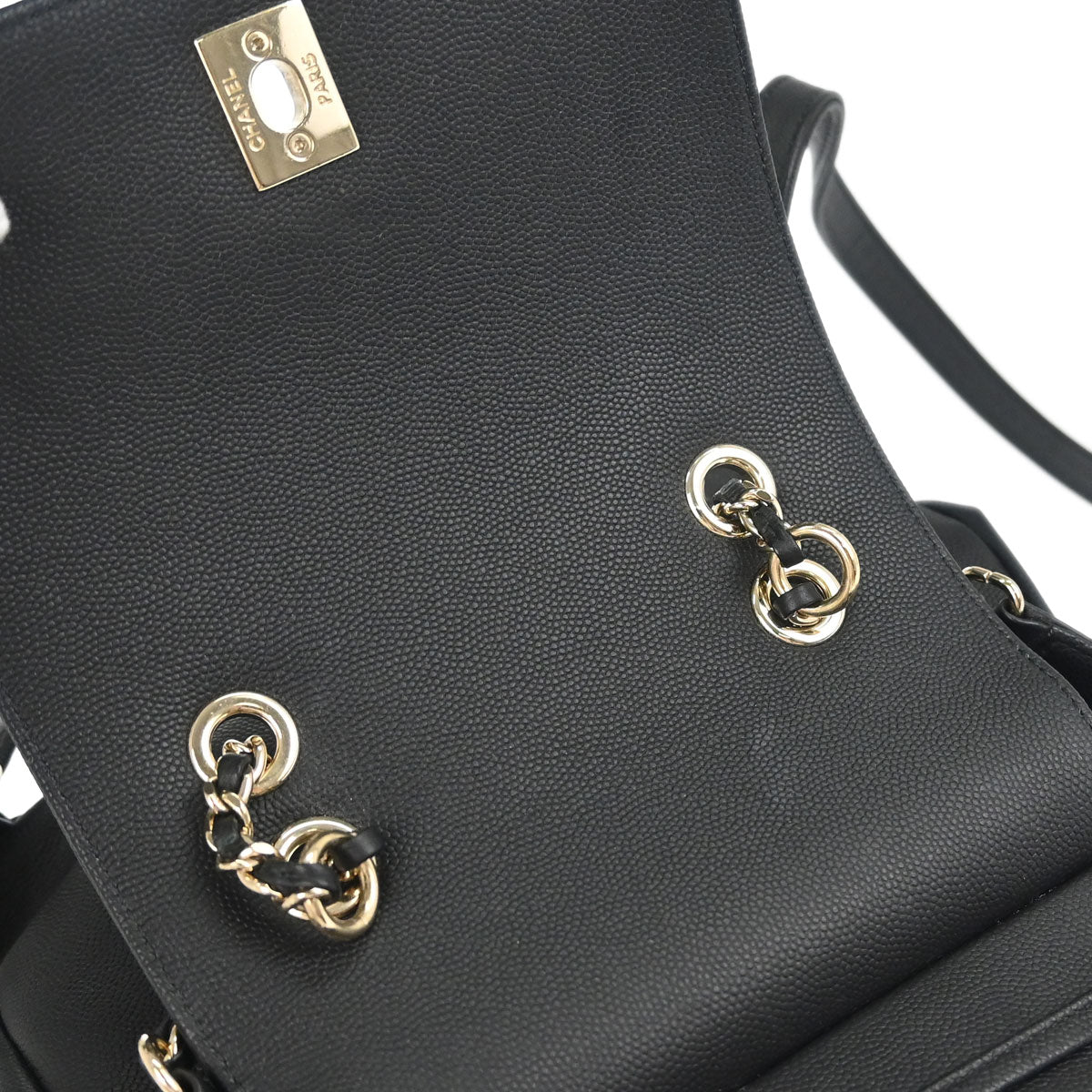 Chanel Black Caviar Skin Business Affinity Backpack