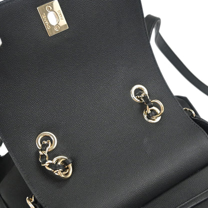 Chanel Black Caviar Skin Business Affinity Backpack