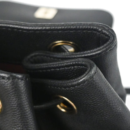 Chanel Black Caviar Skin Business Affinity Backpack