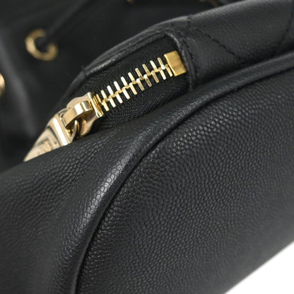 Chanel Black Caviar Skin Business Affinity Backpack