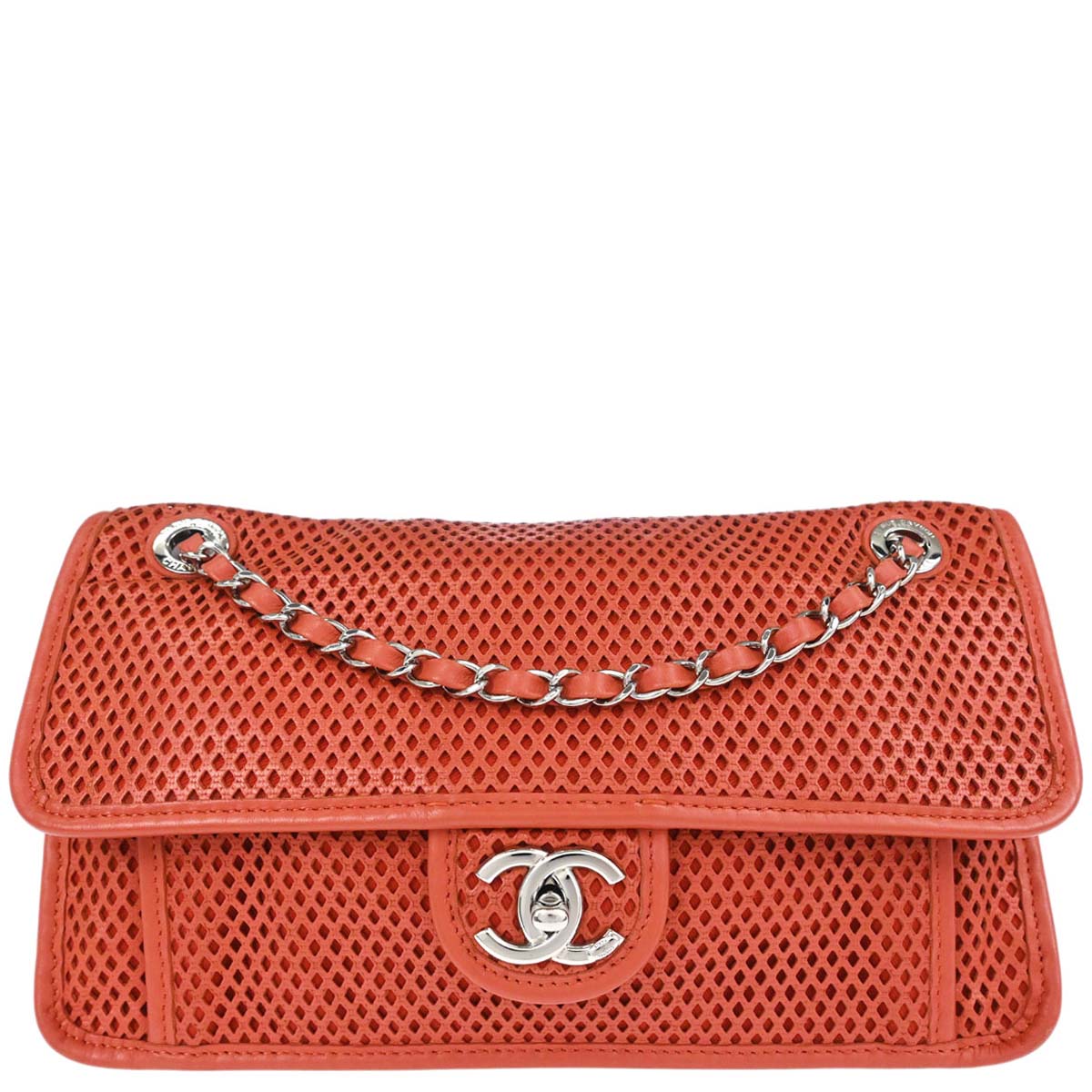 Chanel Red Perforated Calfskin Up in the Air Shoulder Bag