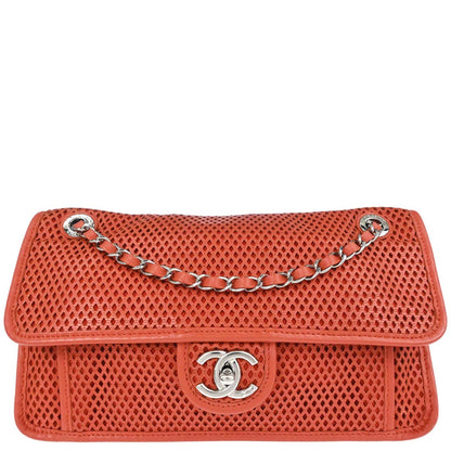 Chanel Red Perforated Calfskin Up in the Air Shoulder Bag