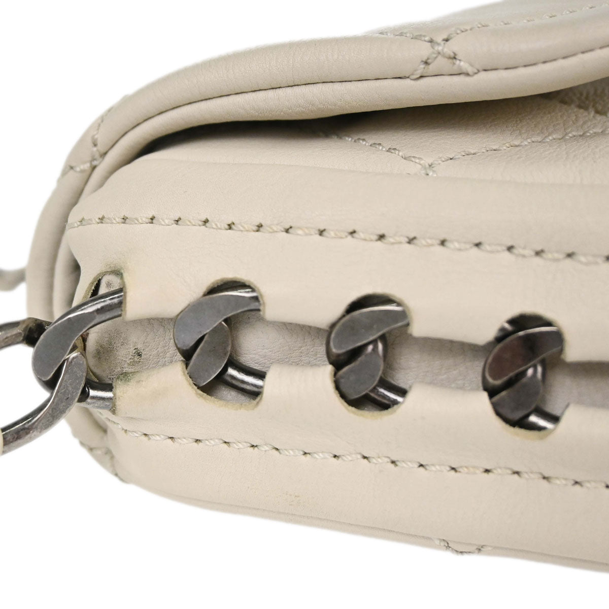 Chanel 2006-2008 Ivory Calfskin Modern Chain Flap Bag Handbag