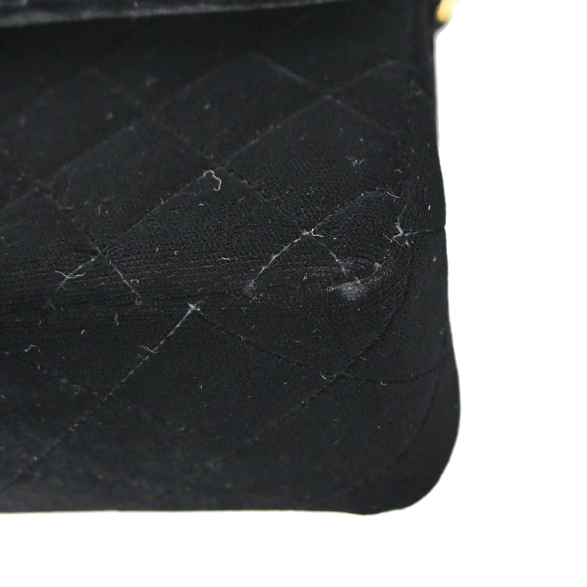 Chanel 1994-1996 Black Velvet Medium Classic Double Flap Shoulder Bag