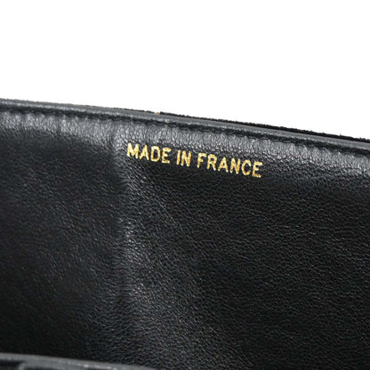 Chanel 1994-1996 Black Velvet Medium Classic Double Flap Shoulder Bag