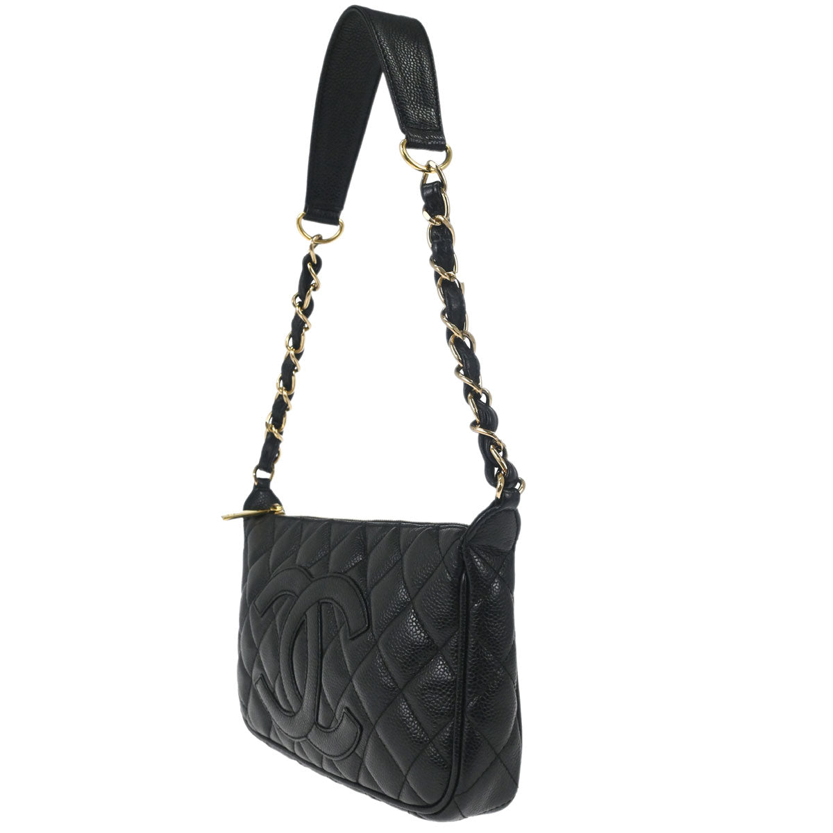 Chanel Black Caviar Skin Handbag