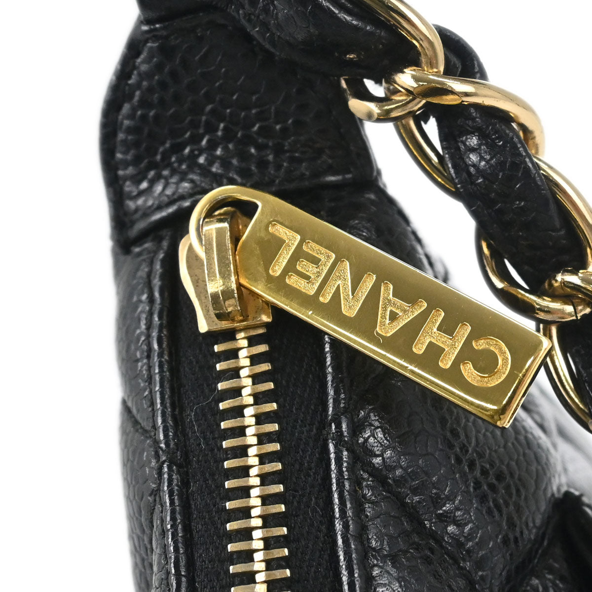Chanel Black Caviar Skin Handbag