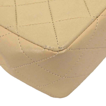 Chanel Beige Lambskin Shoulder Bag