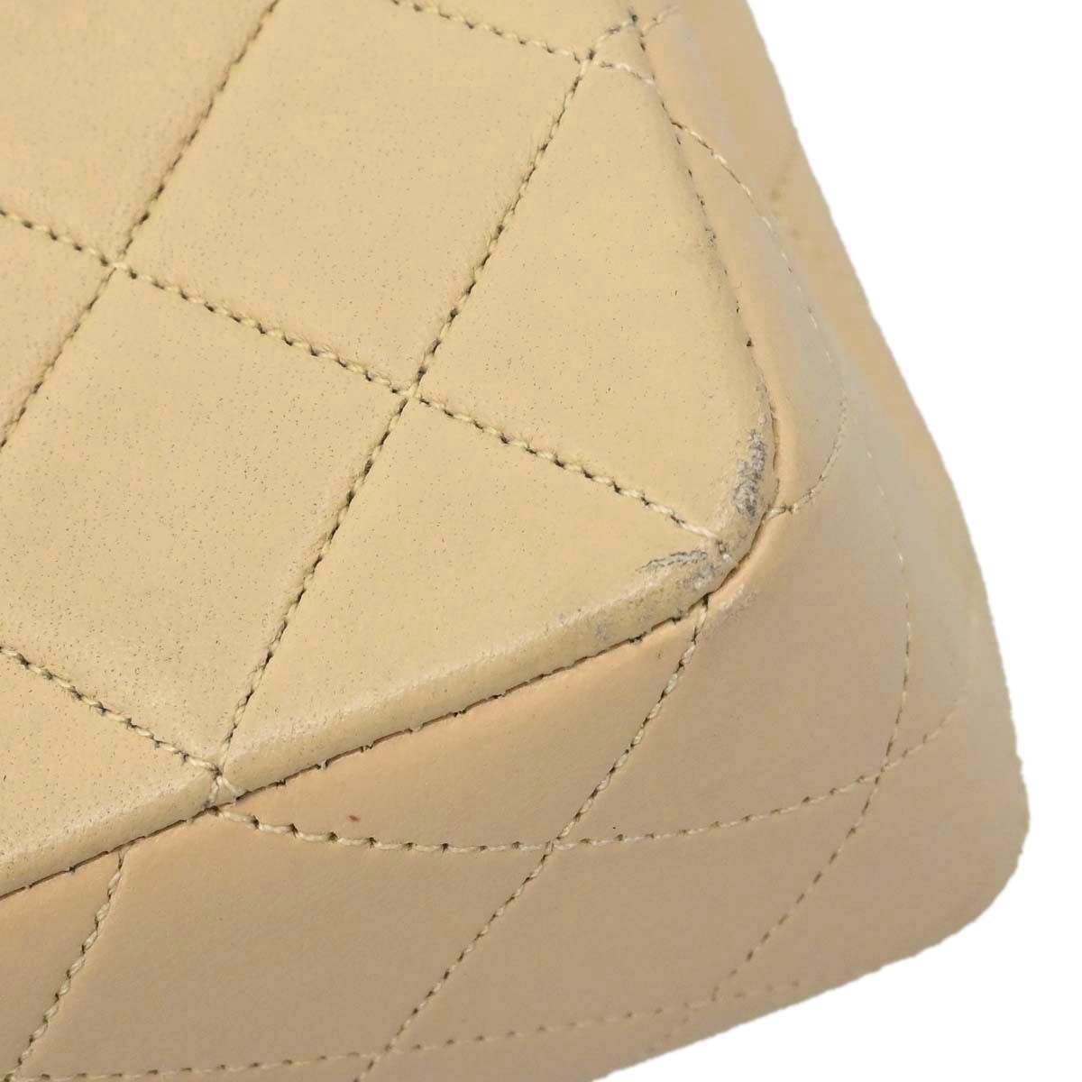 Chanel Beige Lambskin Shoulder Bag
