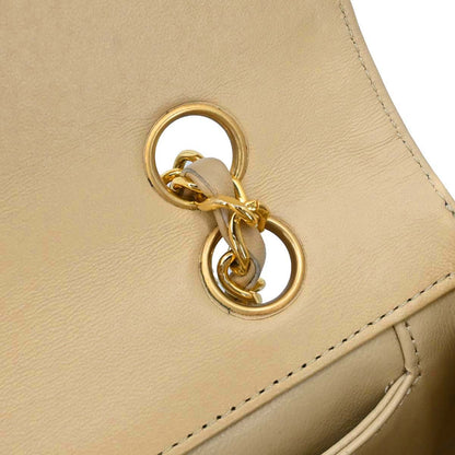 Chanel Beige Lambskin Shoulder Bag