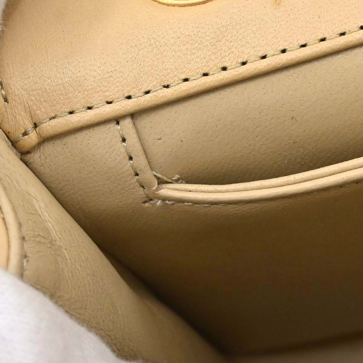 Chanel Beige Lambskin Shoulder Bag