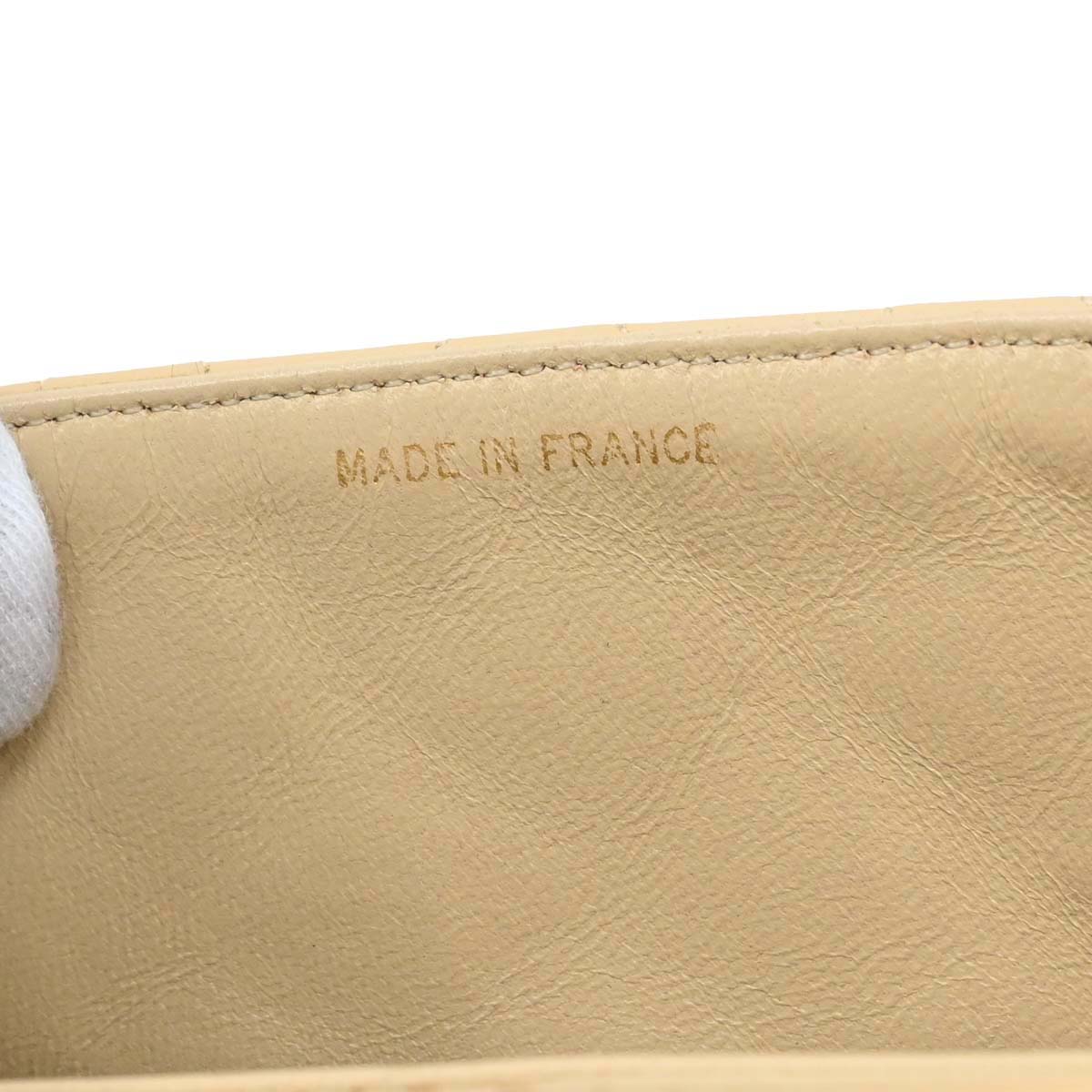 Chanel Beige Lambskin Shoulder Bag