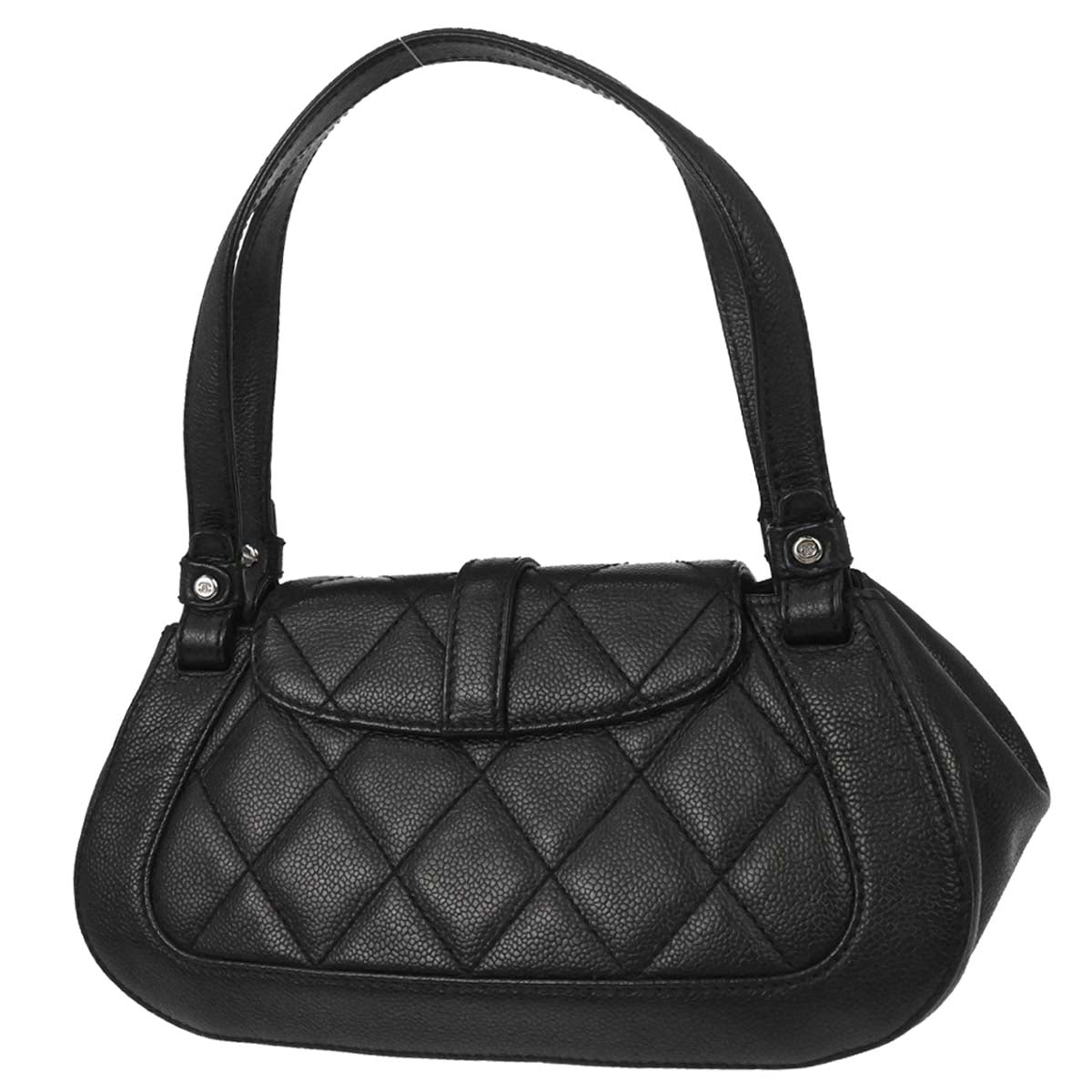 Chanel 2005-2006 Black Caviar Skin Mademoiselle Lock Handbag