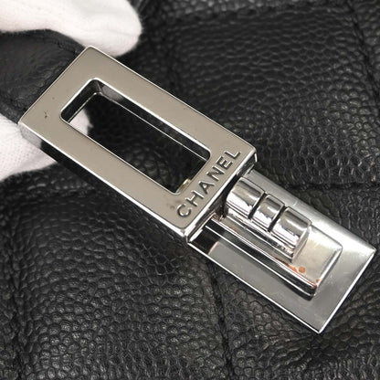 Chanel 2005-2006 Black Caviar Skin Mademoiselle Lock Handbag