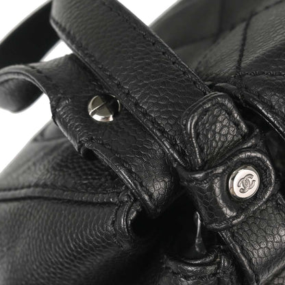 Chanel 2005-2006 Black Caviar Skin Mademoiselle Lock Handbag