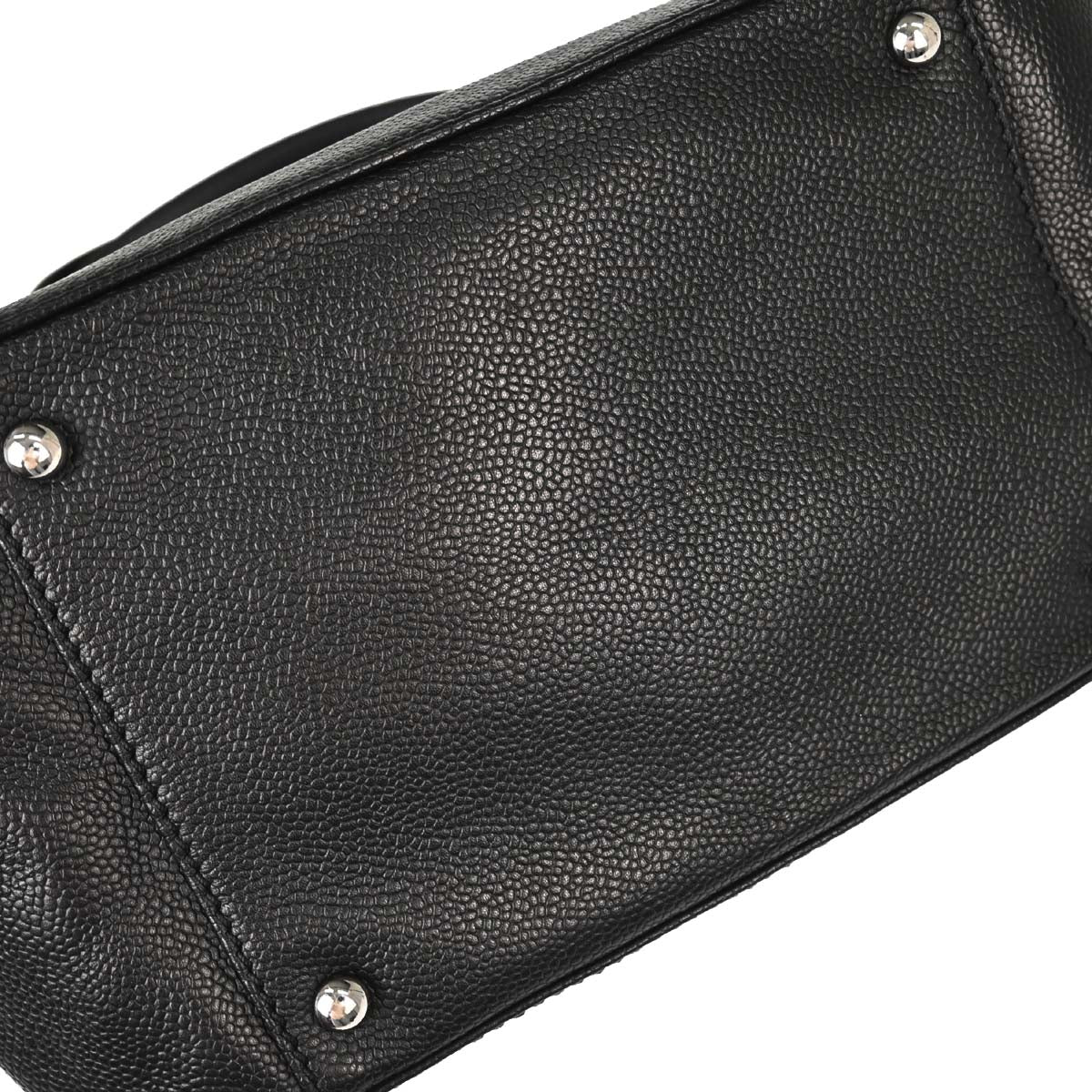 Chanel 2005-2006 Black Caviar Skin Mademoiselle Lock Handbag