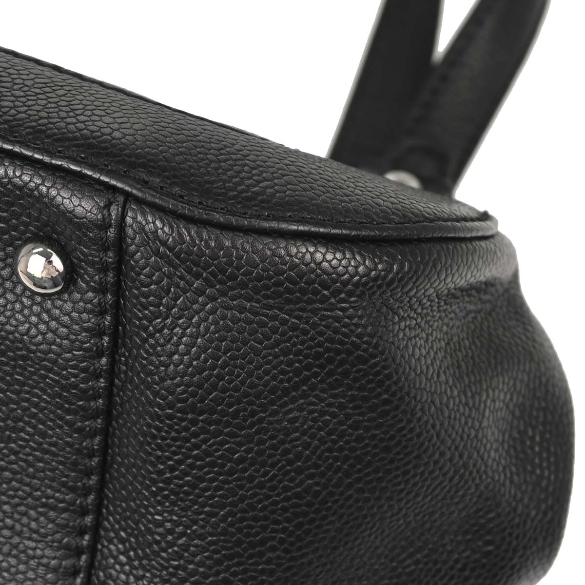 Chanel 2005-2006 Black Caviar Skin Mademoiselle Lock Handbag
