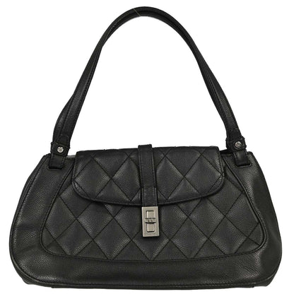 Chanel Black Caviar Skin Mademoiselle Lock Handbag