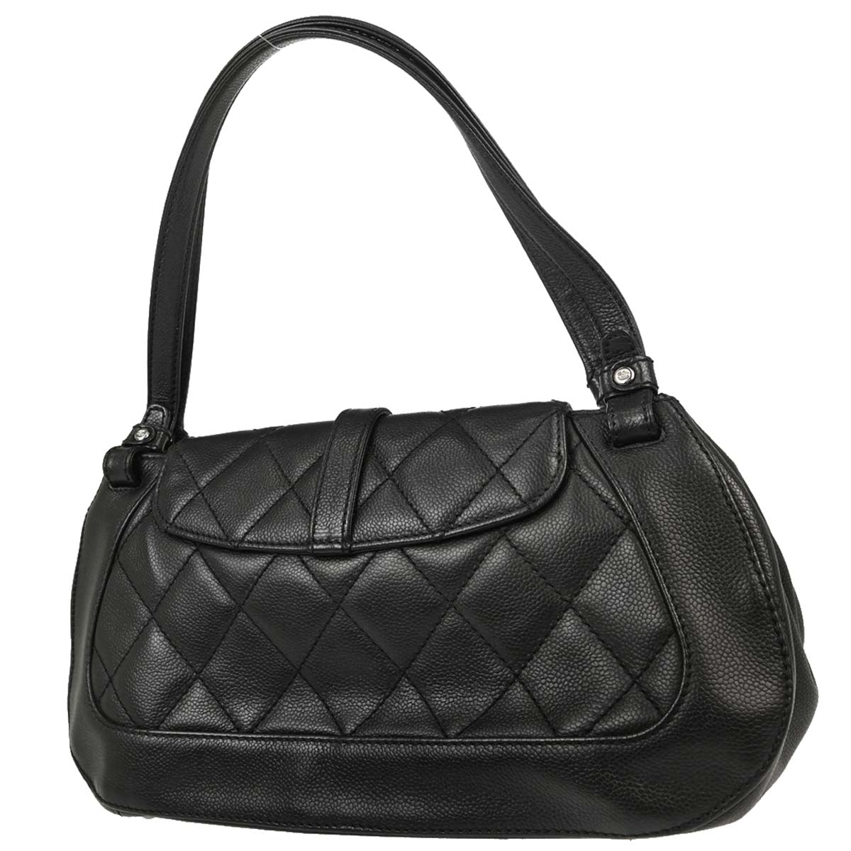 Chanel Black Caviar Skin Mademoiselle Lock Handbag
