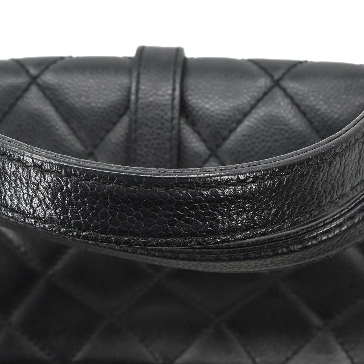 Chanel Black Caviar Skin Mademoiselle Lock Handbag