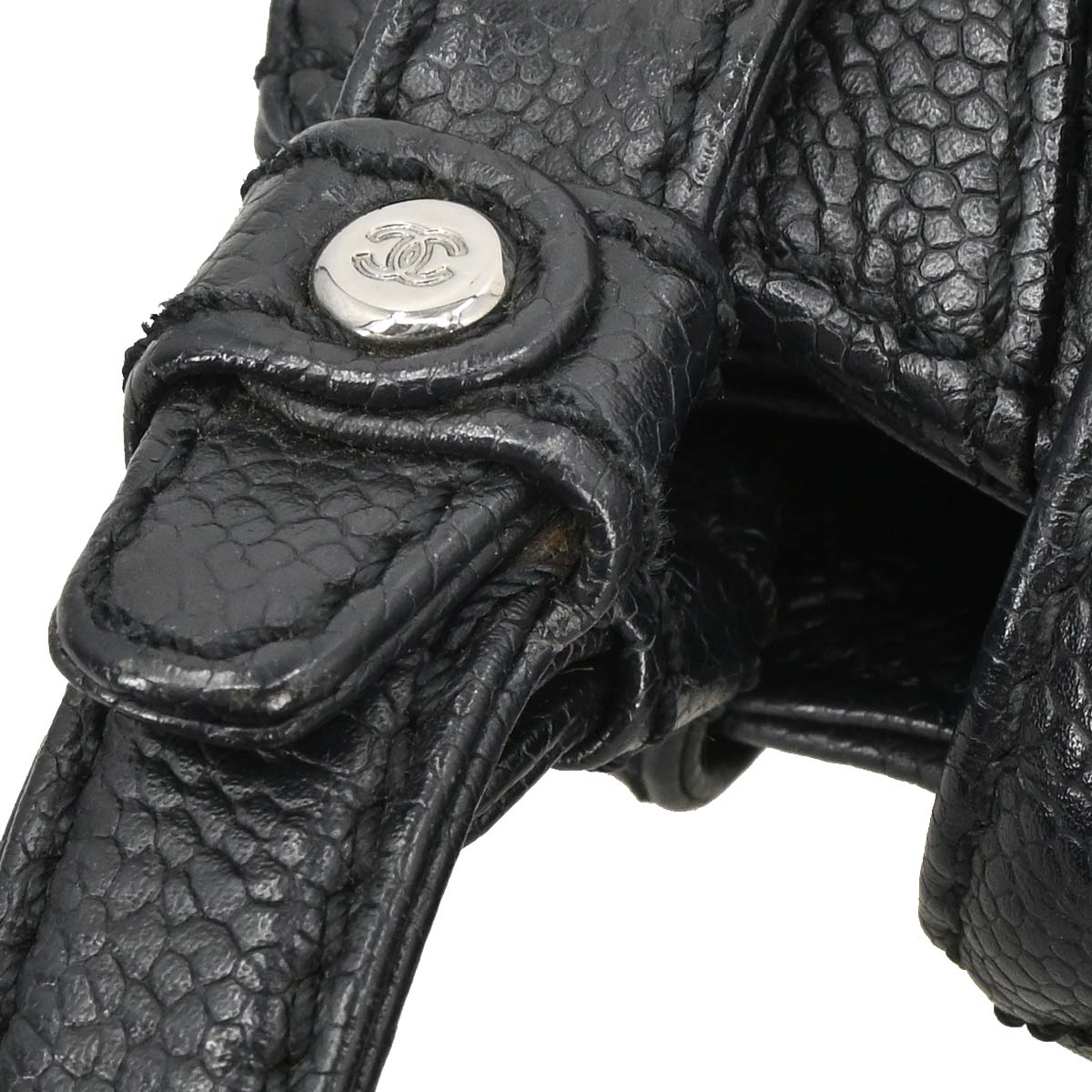 Chanel Black Caviar Skin Mademoiselle Lock Handbag