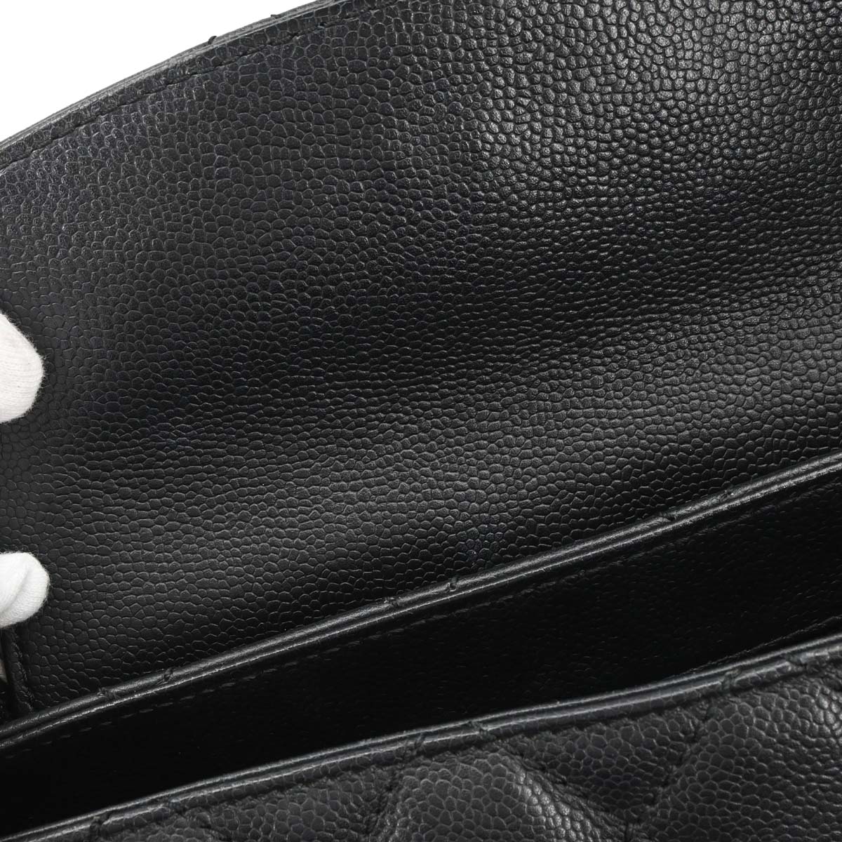 Chanel Black Caviar Skin Mademoiselle Lock Handbag