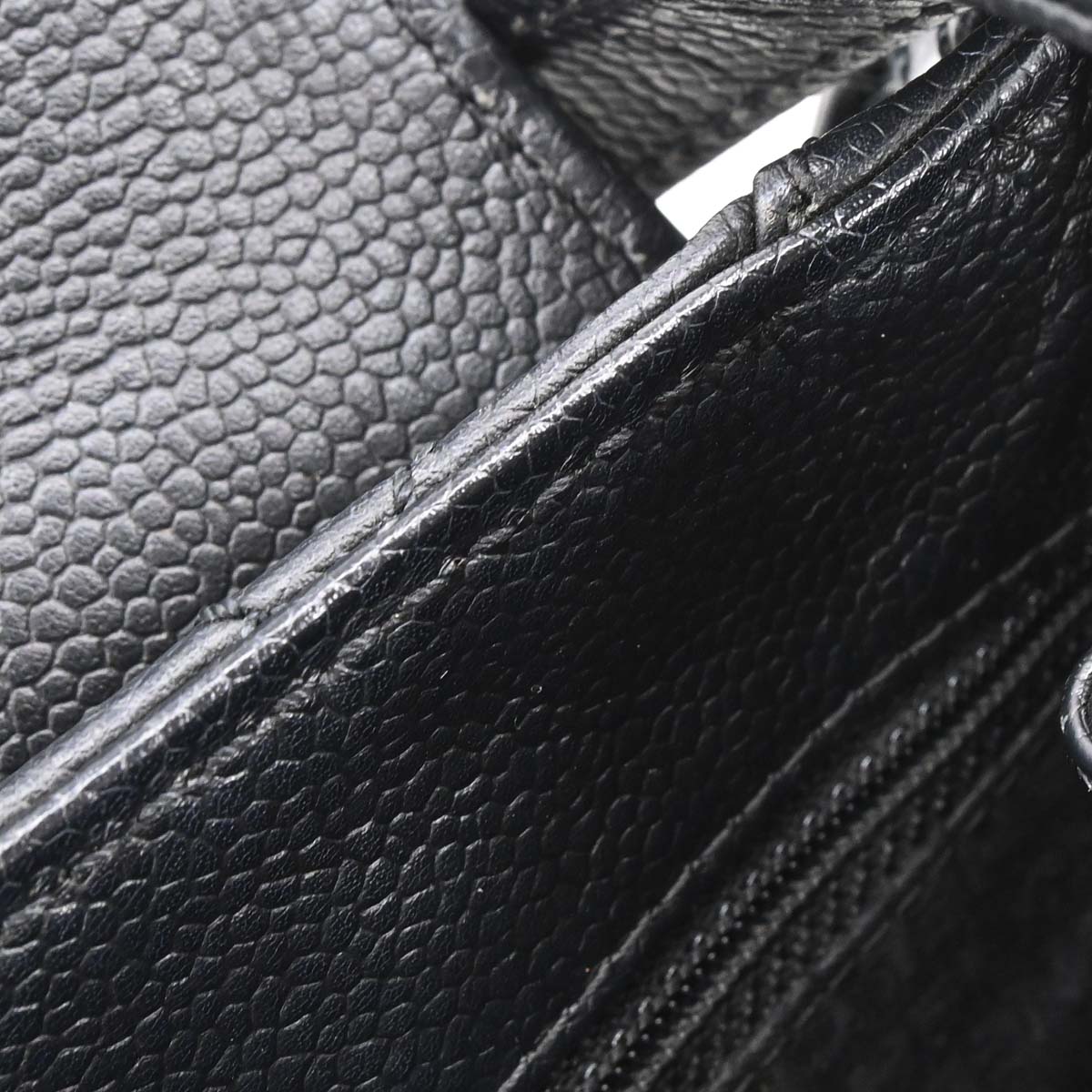 Chanel Black Caviar Skin Mademoiselle Lock Handbag