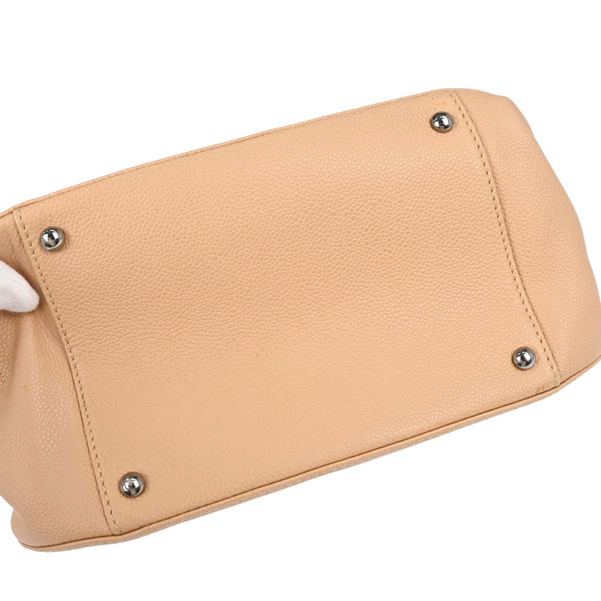 Chanel Beige Caviar Mademoiselle Lock Handbag